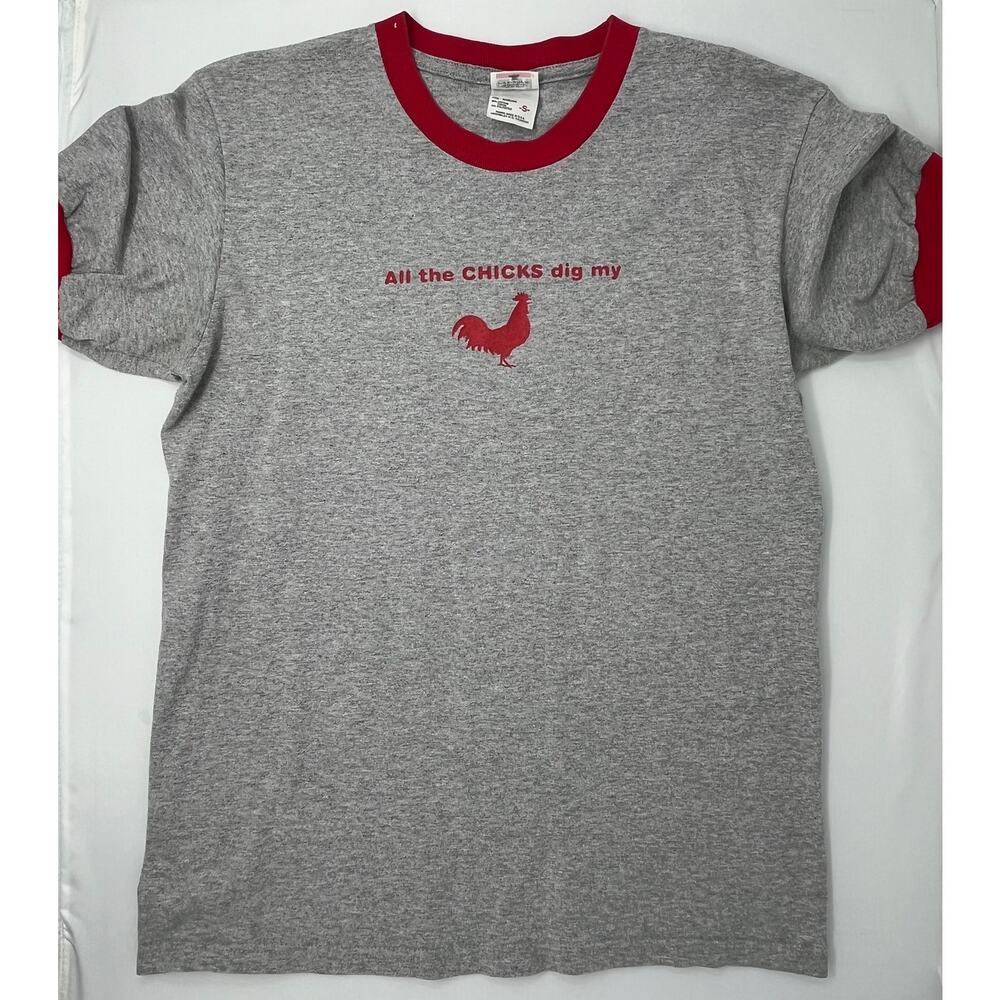 All the Chicks Dig My (Rooster Photo) Small Humorous Novelty Casual Pre-Owned